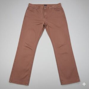 Bixby Nomad Men's Pants 40x34 Athletic Fit Sienna Brown Cotton Stretch Chino
